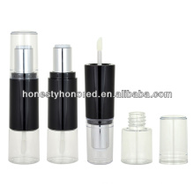 Double Ended Plastic Lipstick Tubes With Lipgloss Container